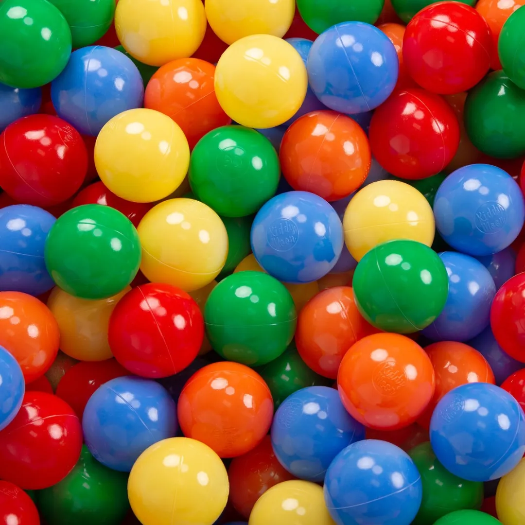 KiddyMoon Kinderballen 100 Stuks ∅7cm - Geel/Groen/Blauw/Rood/Orange