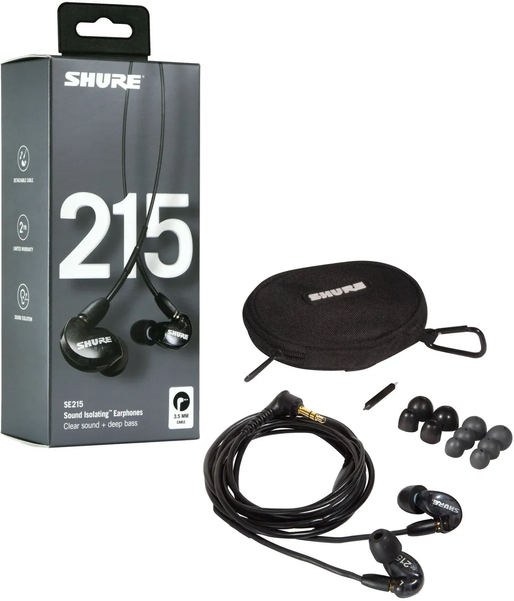 Shure SE215-K InEar Hoofdtelefoon