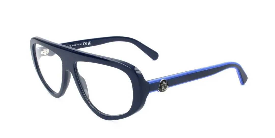 Moncler ML5196 Shiny blue 57/14/145 MAN Brilmonturen