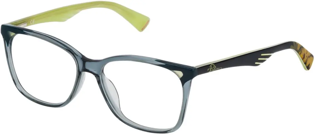Police VPL502N Verde acqua lucido 52/15/140 WOMAN Brilmonturen