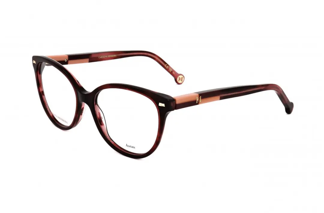 Carolina Herrera HER 0158 Burgundy horn 53/16/145 WOMAN Brilmonturen