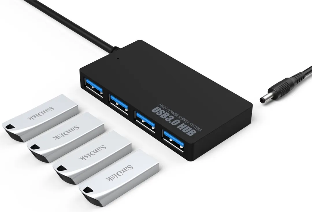 NÖRDIC USB-HUB5 USB Hub 4 Poorten