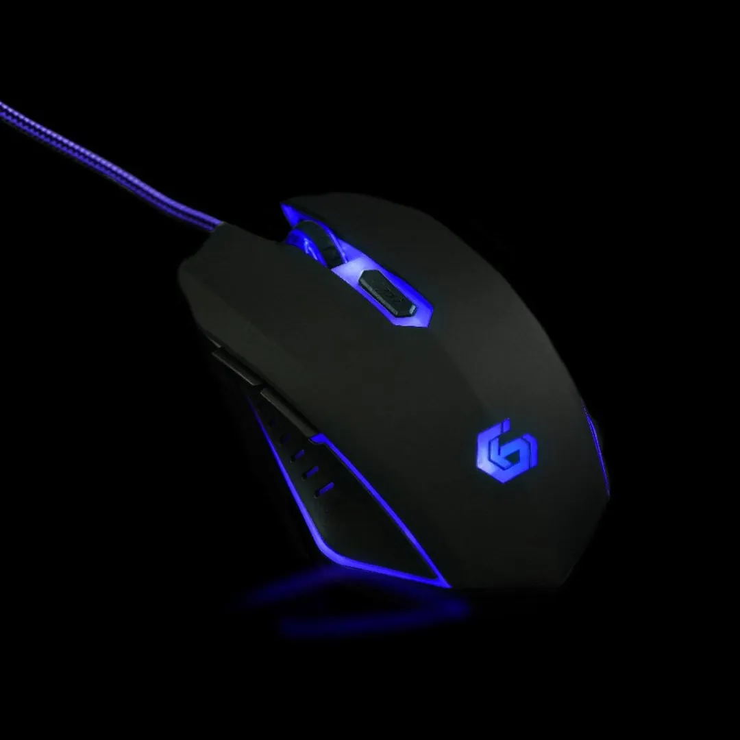 Gembird MUSG-001-B - Gaming muis, zwart/blauw