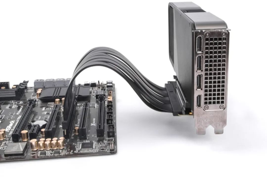 Delock PCIe 5.0 Riserkaart x16 naar x16 - 20cm - Zwart