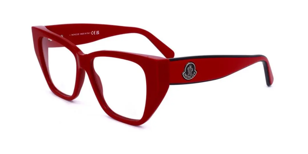 Moncler ML5187 Shiny red 53/14/140 WOMAN Brilmonturen