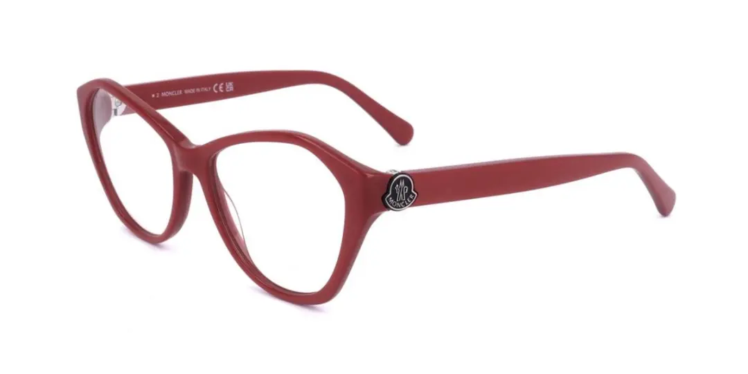 Moncler ML5199 Shiny red 54/16/140 WOMAN Brilmonturen