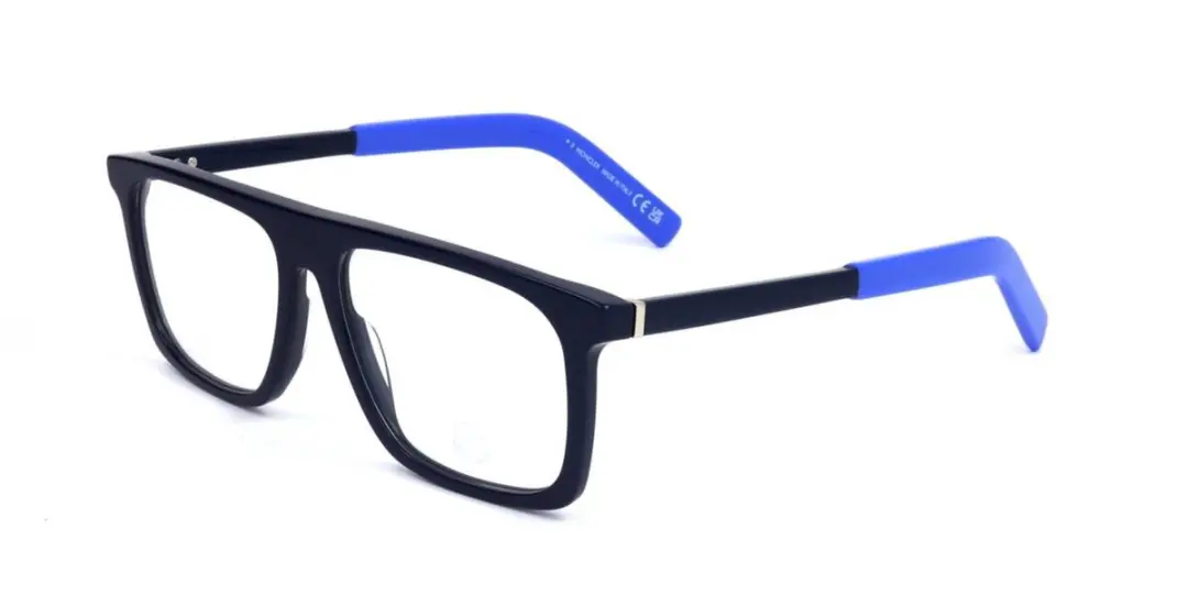Moncler ML5206 Shiny blue 55/15/145 MAN Brilmonturen