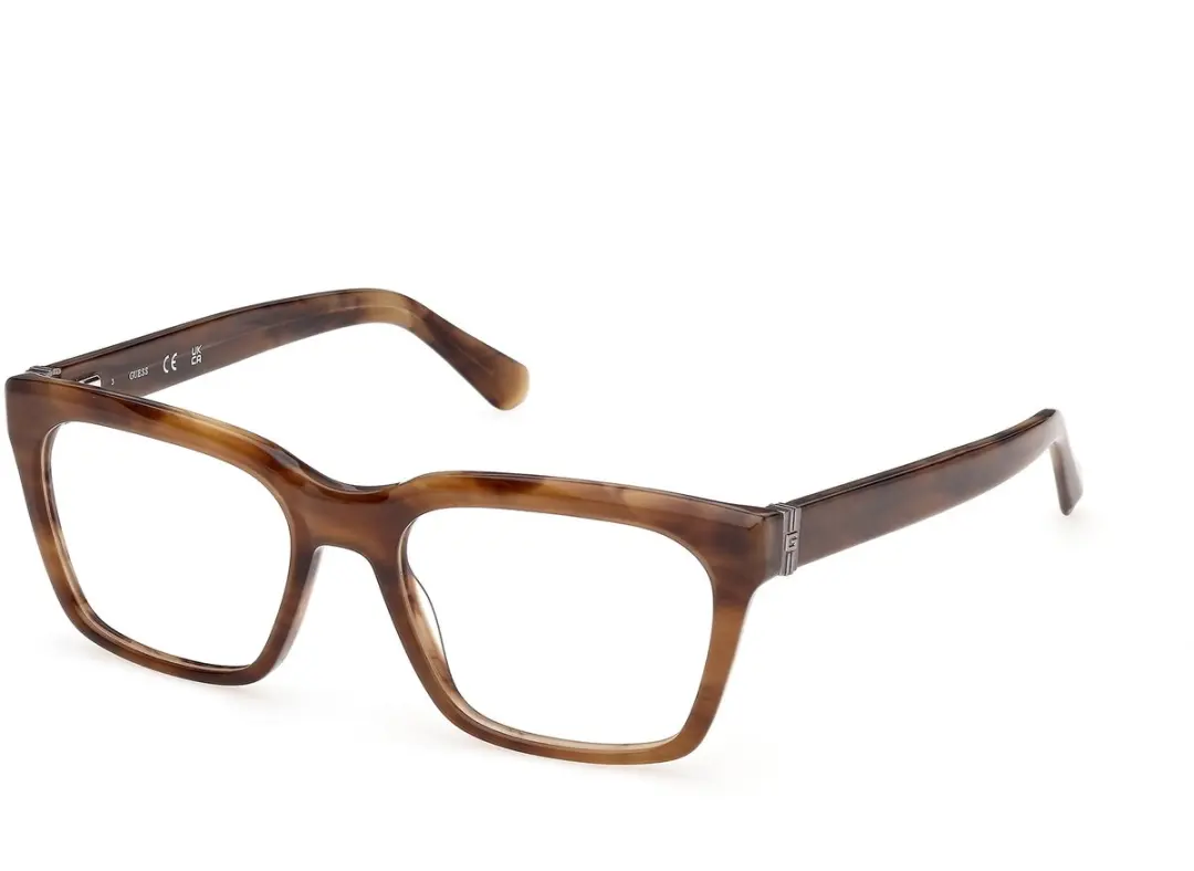 Guess GU50365 Dark brown/horn 53/18/145 MAN Brilmonturen