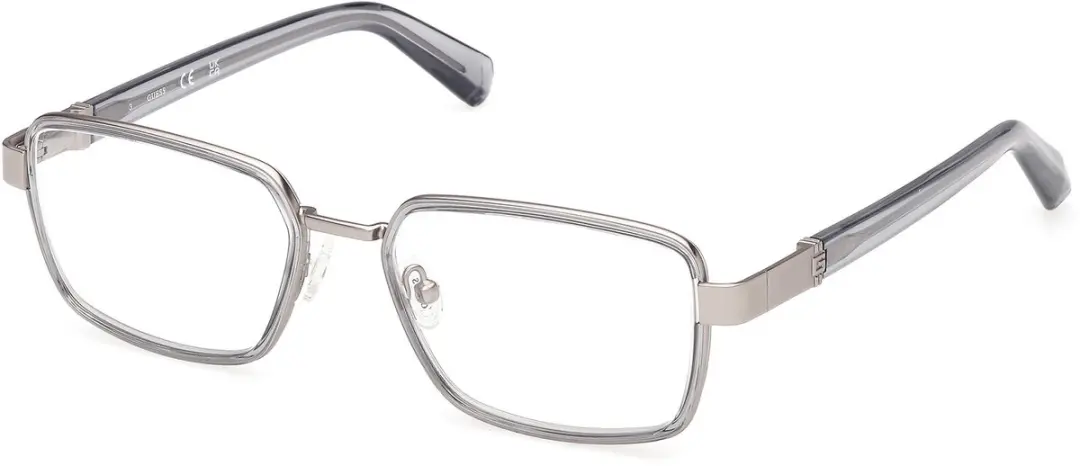 Guess GU50371 Shiny grey 54/18/145 MAN Brilmonturen