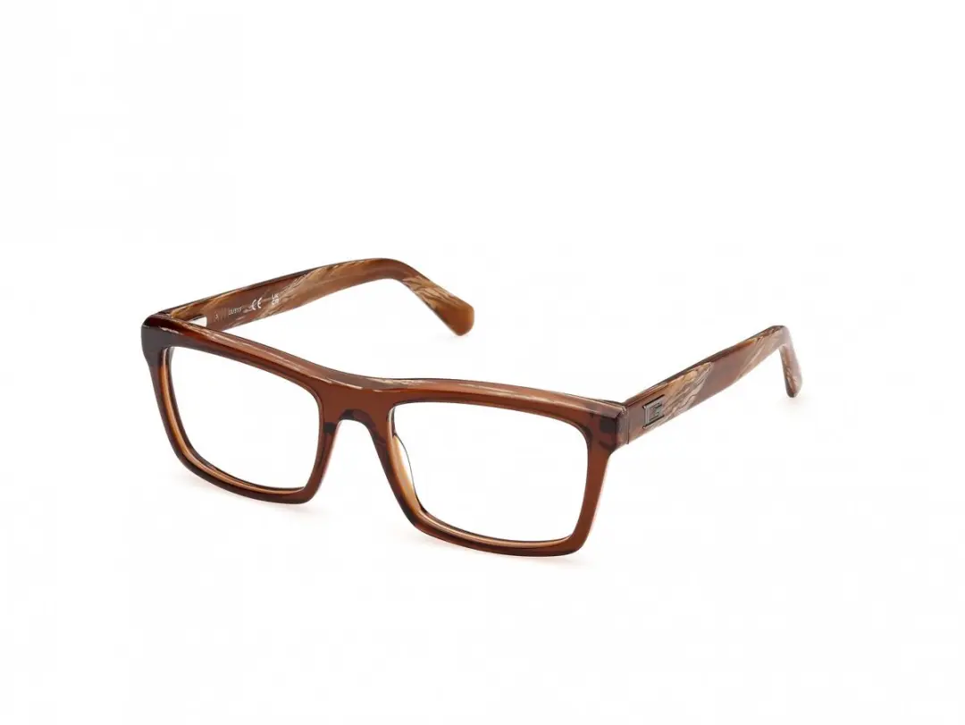 Guess GU50452 Shiny dark brown 55/19/145 MAN Brilmonturen