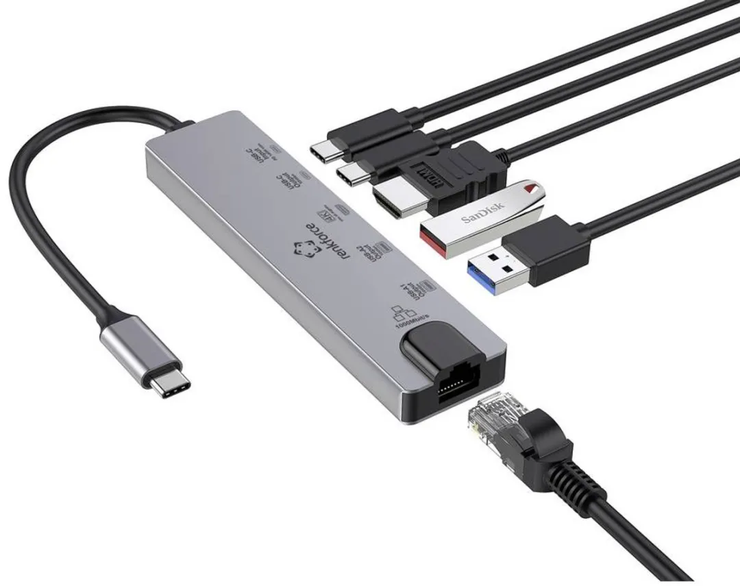 Renkforce RF-6649662 USB-C Dockingstation - Grijs