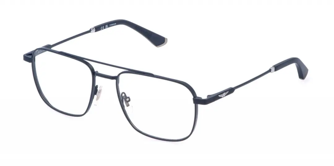 Police VPLQ75 Blu scuro opaco 54/18/145 MAN Brilmonturen