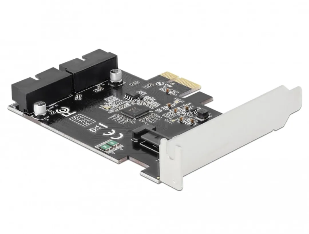 Delock 90387 PCIe USB 3.0 Adapter - 2x Intern Pin Header - Zwart - afbeelding 6 van 6
