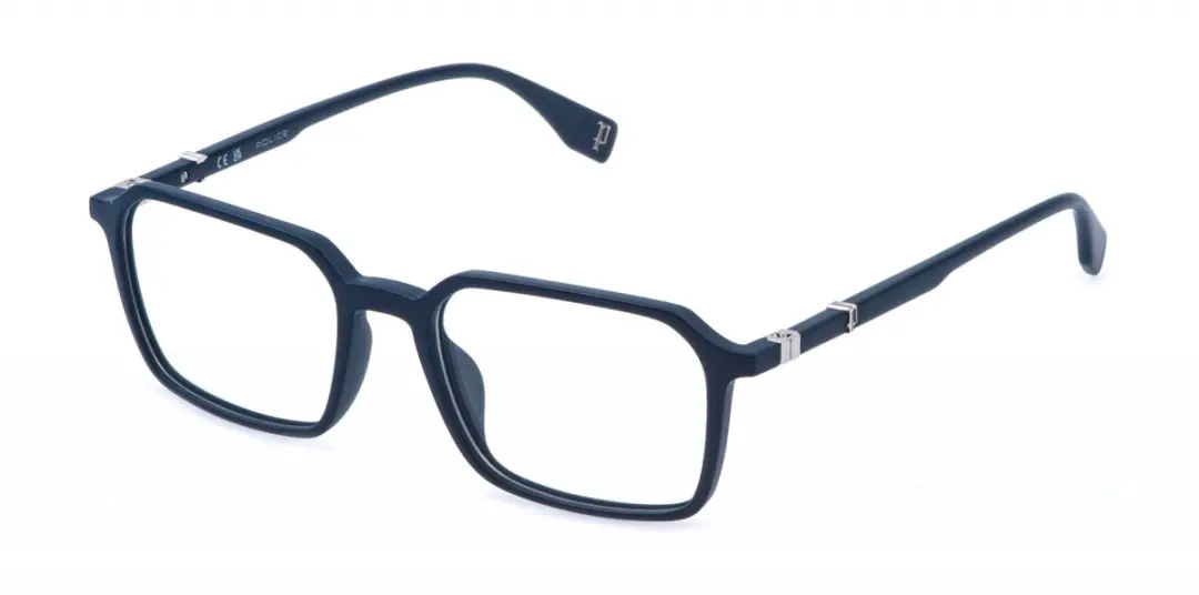 Police VPLR60 Blu pieno opaco 52/18/145 MAN Brilmonturen