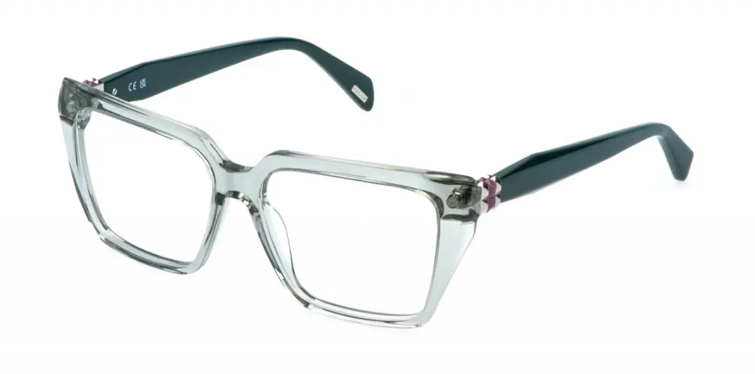 Police VPLR99 Grigio/verde lucido 55/15/140 WOMAN Brilmonturen