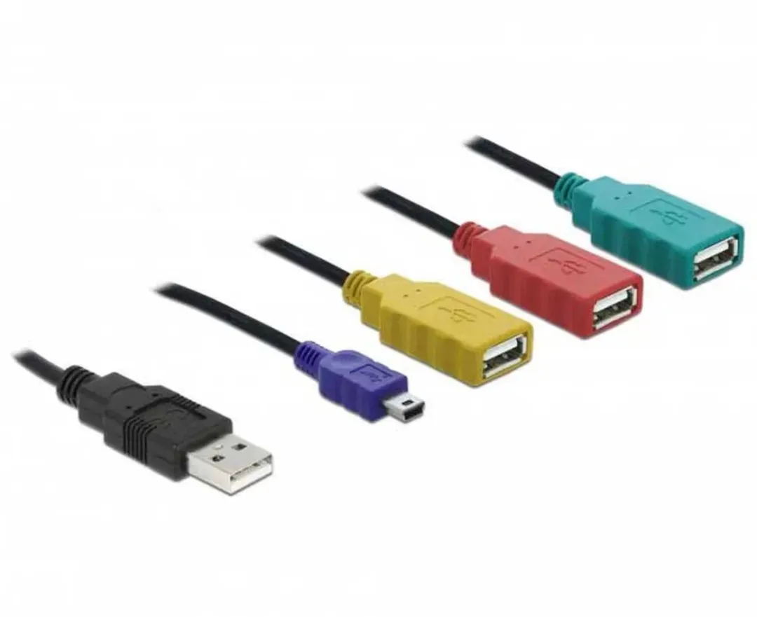 Delock USB 2.0 HUB 4 Poorten - Zwart