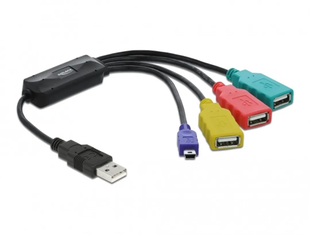 Delock USB 2.0 HUB 4 Poorten