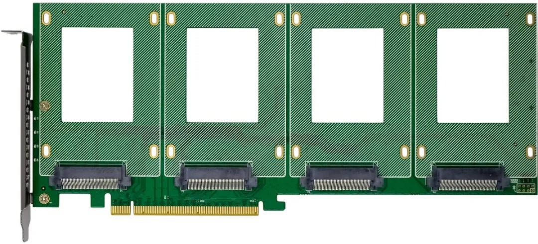InLine PCIe Kaart naar 4x U.2 NVMe SFF-8639 - 76660R