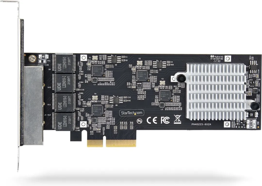 Startech PR42GI-NETWORK-CARD Netwerkkaart 2500 Mbit/s - 4 Poorten - Zwart