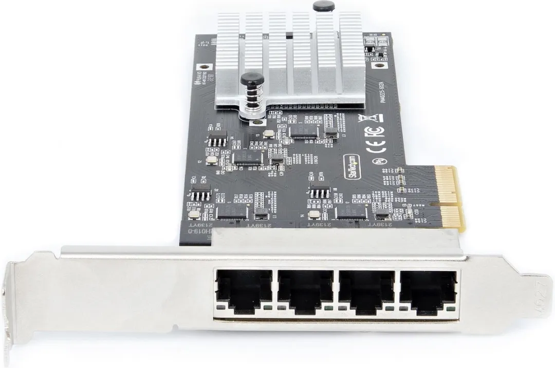 Startech PR42GI-NETWORK-CARD Netwerkkaart 2500 Mbit/s - 4 Poorten - Zwart
