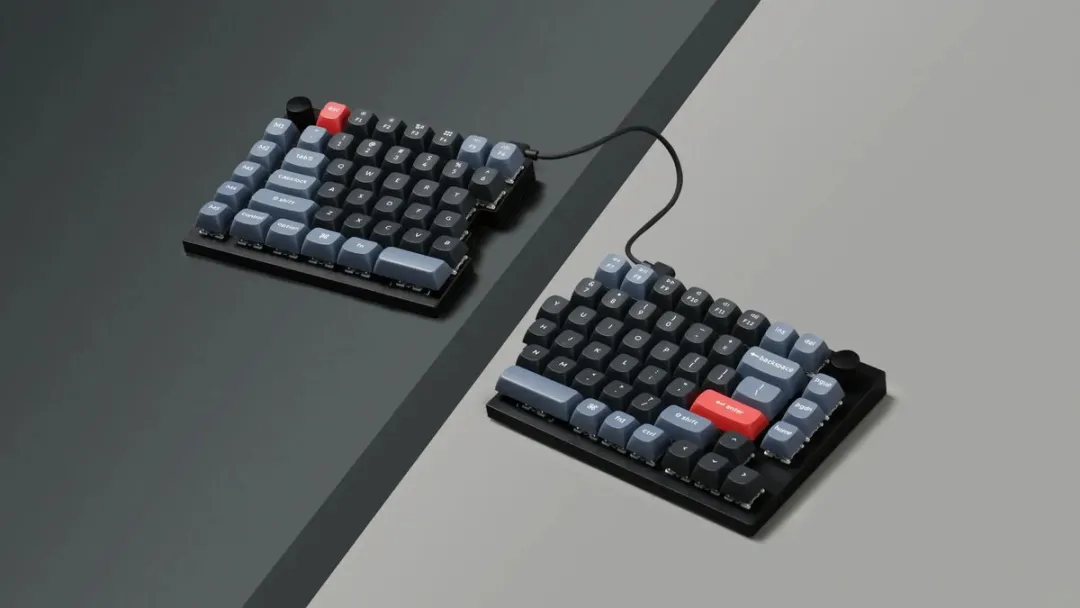 Keychron Q11 Q11-M3Z Split Toetsenbord - Brown Switch - Blauw/Grijs/Zwart