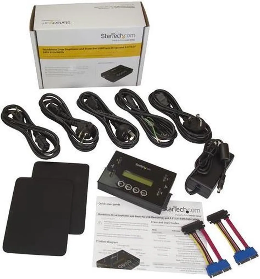 Startech SU2DUPERA11 Schijfduplicator & Wisser - USB/SATA - Zwart