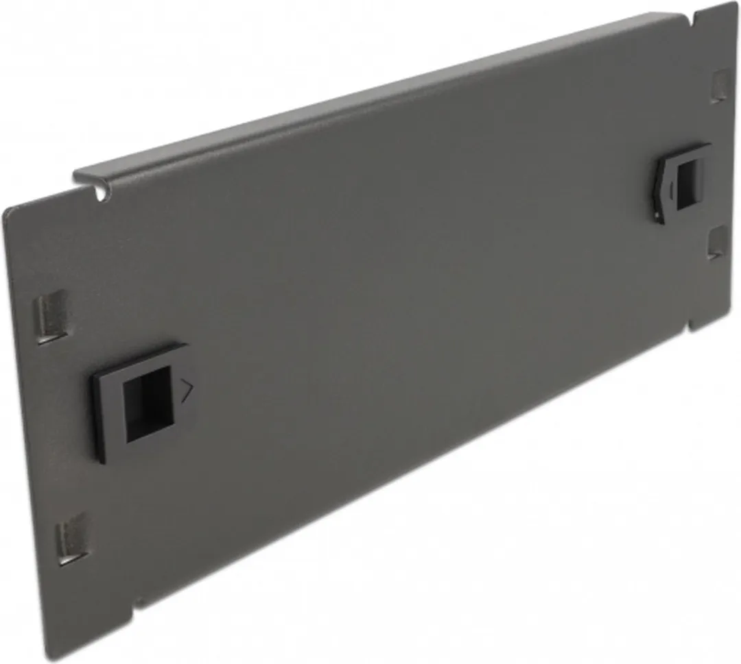 Delock 10" Blind Cover 2U Netwerkkast - Zwart - afbeelding 3 van 3