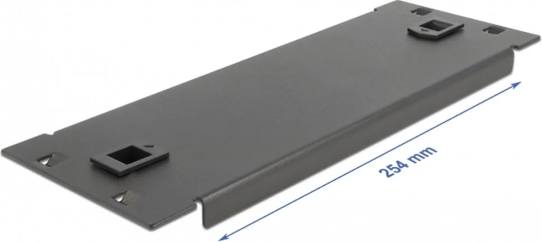 Delock 10" Blind Cover 2U Netwerkkast - Zwart - afbeelding 2 van 3