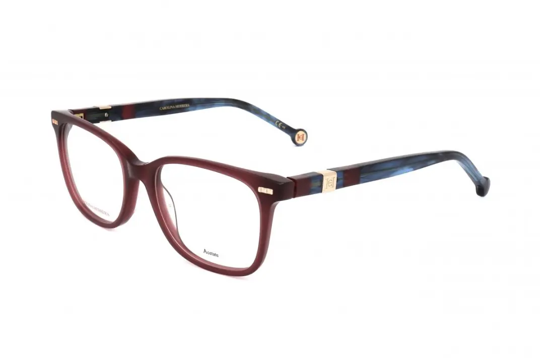Carolina Herrera CH 0047 Burgundy blue 52/18/145 WOMAN Brilmonturen