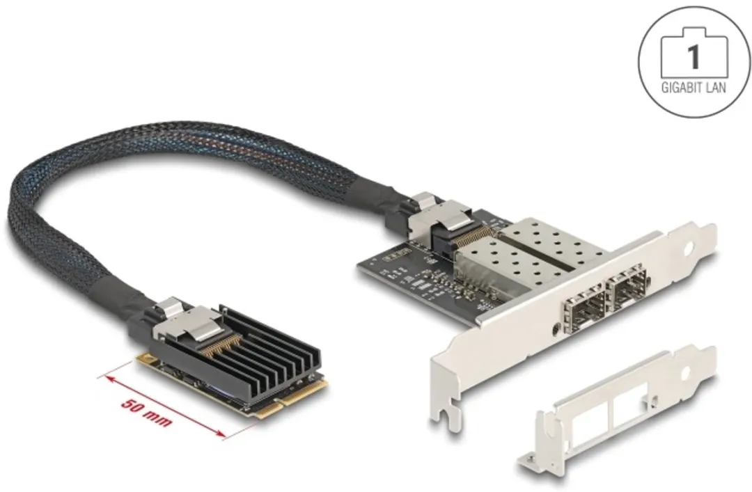 Delock Mini PCIe I/O 2x SFP Gigabit LAN