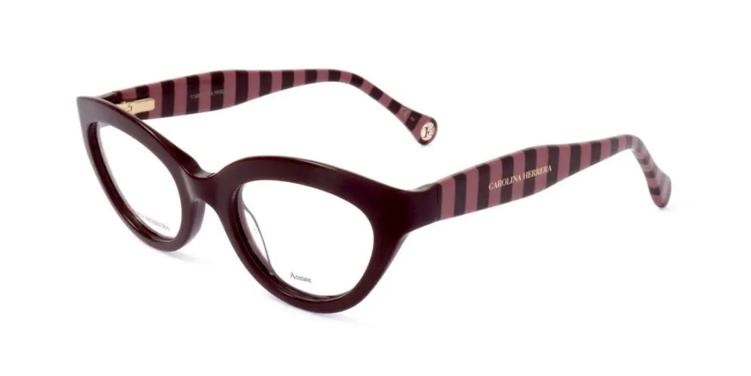Carolina Herrera HER 0090 Burgundy pink 50/21/145 WOMAN Brilmonturen