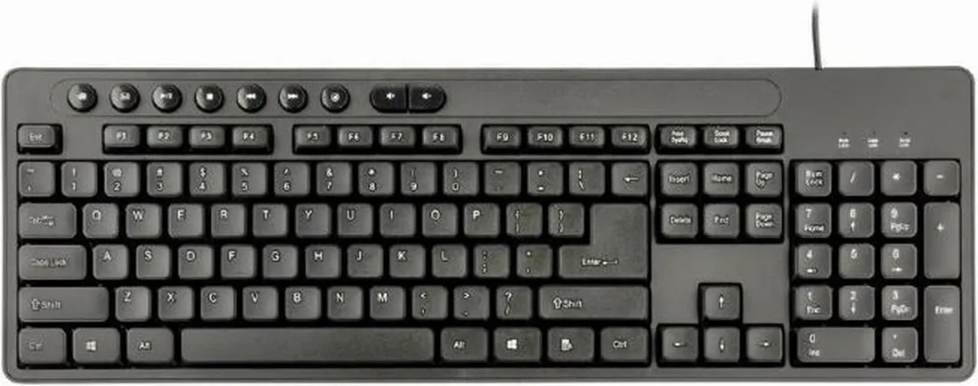 Gembird KBS-UM-04 Desktopset - Bedraad Toetsenbord & Muis - Zwart