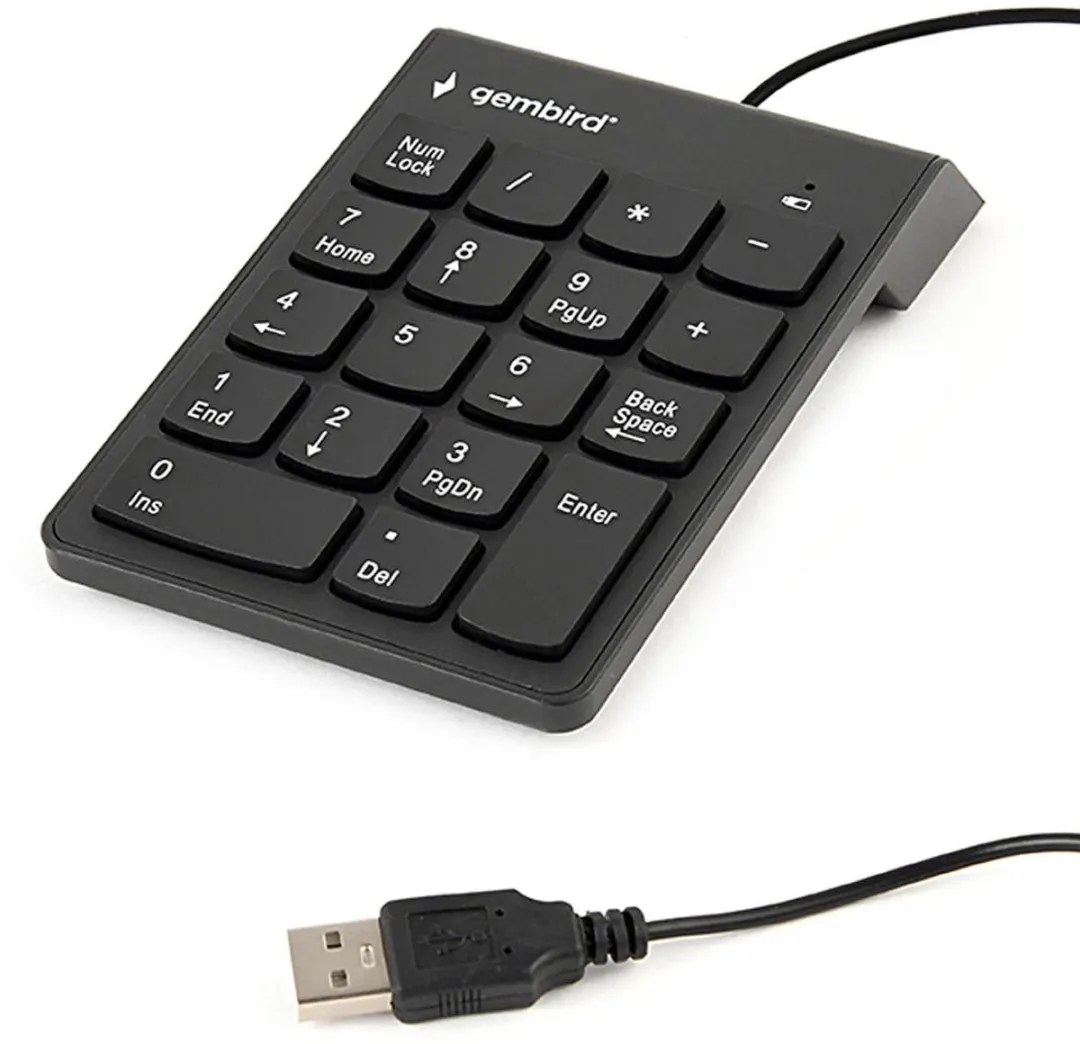 Gembird KPD-U-03 USB Numeriek Toetsenbord - Zwart - afbeelding 6 van 6
