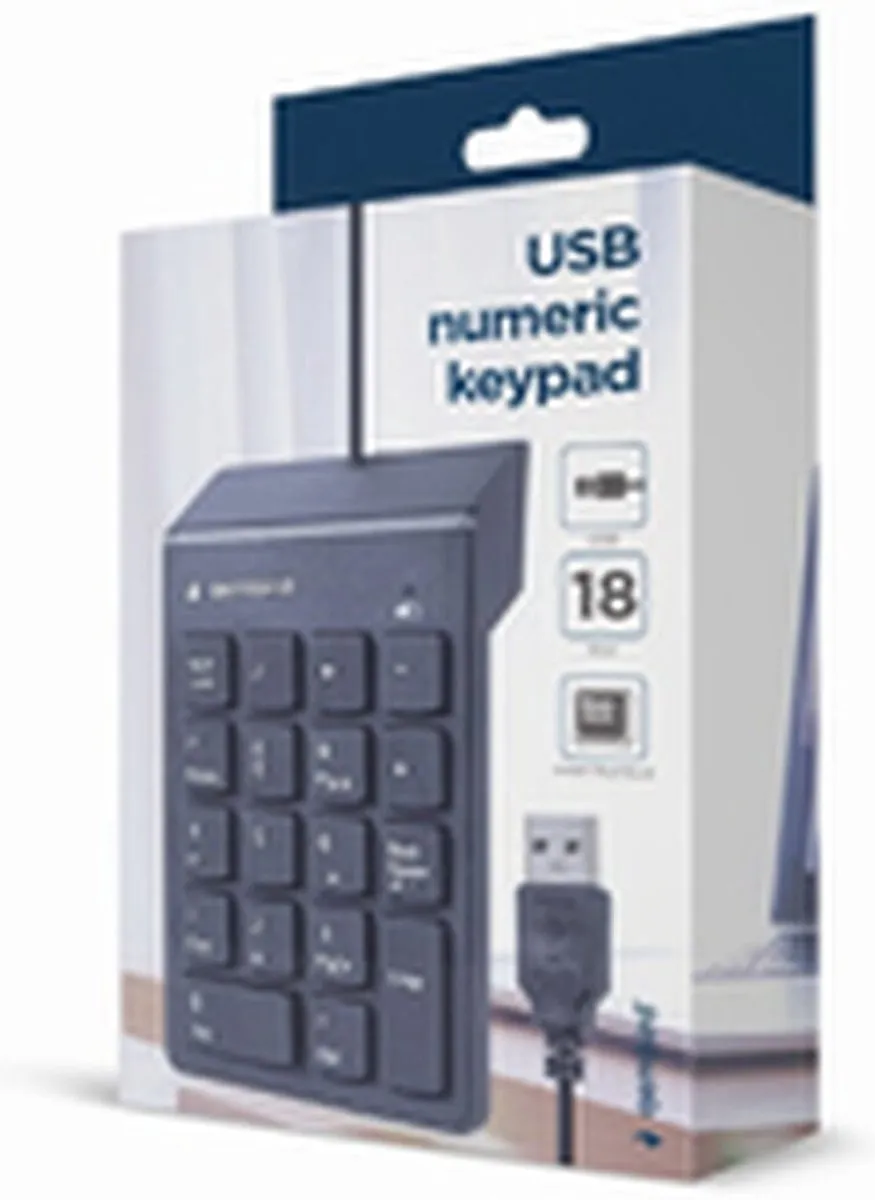 Gembird KPD-U-03 USB Numeriek Toetsenbord - Zwart
