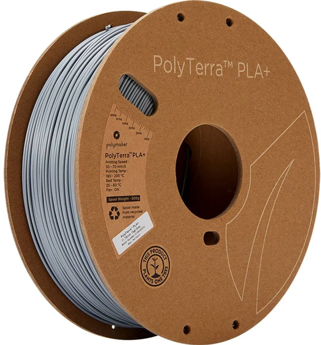 Polymaker PM70947 PLA+ Filament 1.75mm 1000g Grijs