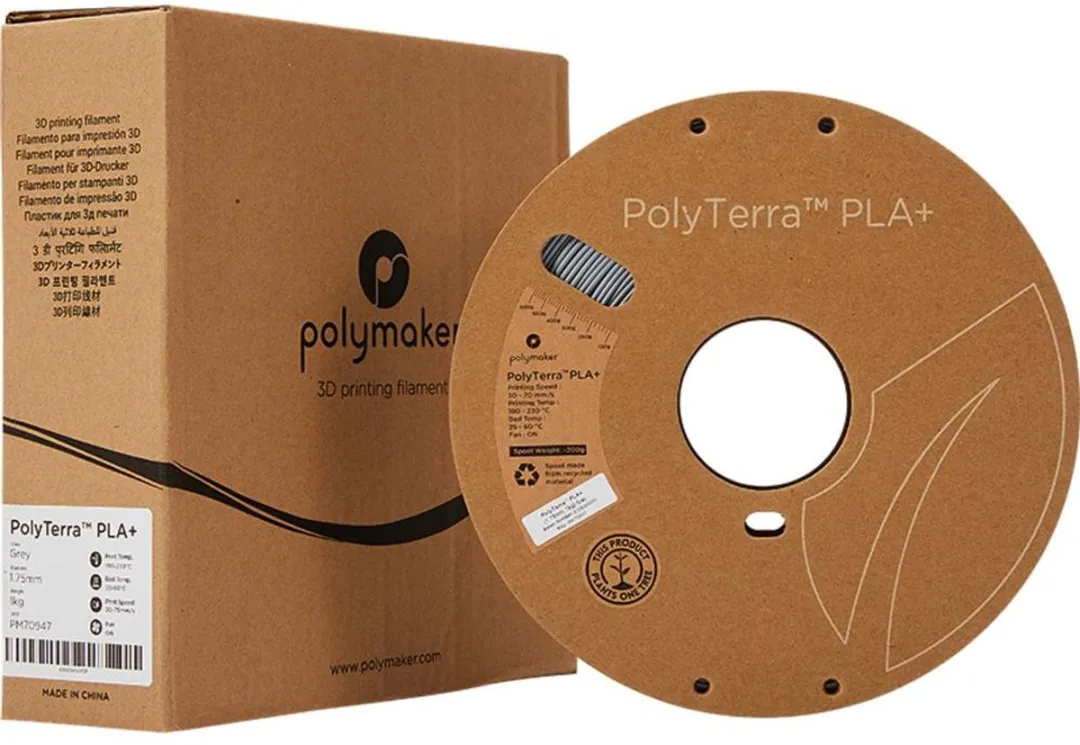 Polymaker PM70947 PLA+ Filament 1.75mm 1000g Grijs