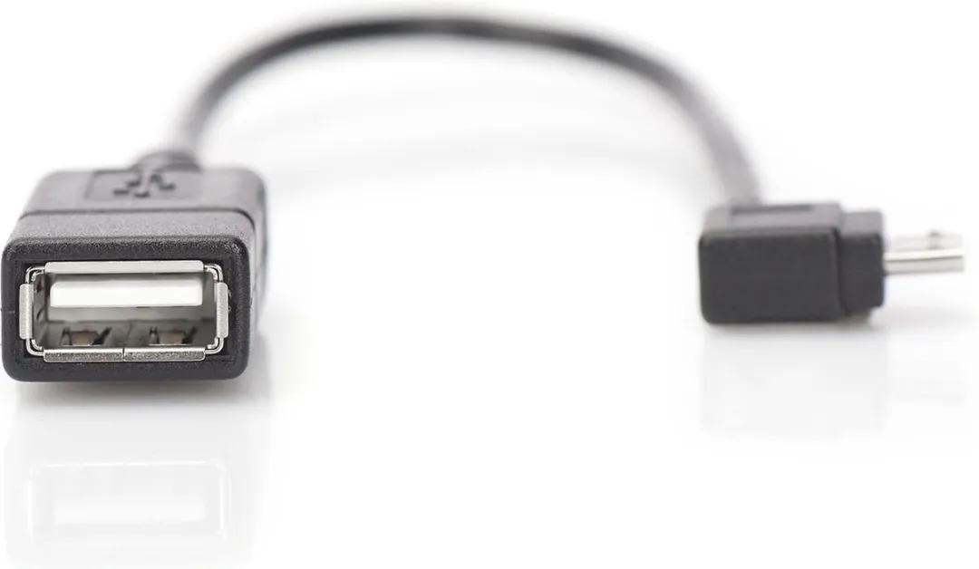 Digitus USB 2.0 Adapter AK-300313-002-S Micro-USB naar USB-A - Zwart