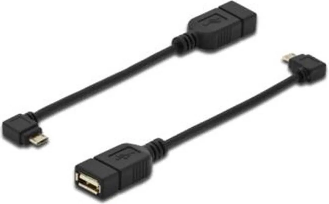 Digitus USB 2.0 Adapter AK-300313-002-S Micro-USB naar USB-A - Zwart