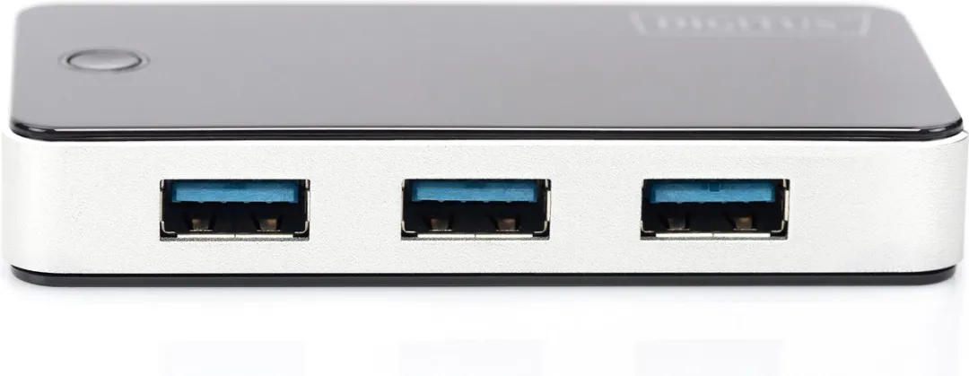 Digitus DA-70231 USB 3.2 Hub 4 Poorten - Zwart/Zilver