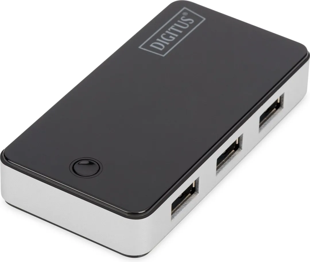Digitus DA-70231 USB 3.2 Hub 4 Poorten - Zwart/Zilver