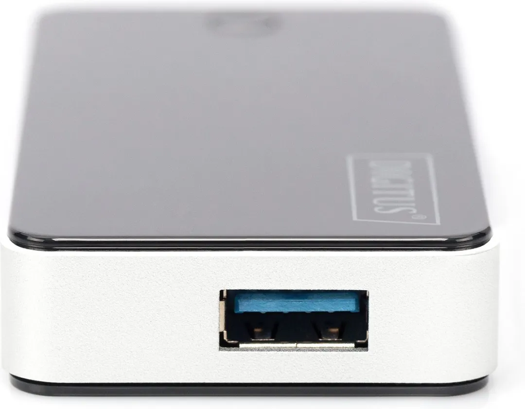 Digitus DA-70231 USB 3.2 Hub 4 Poorten - Zwart/Zilver - afbeelding 6 van 6
