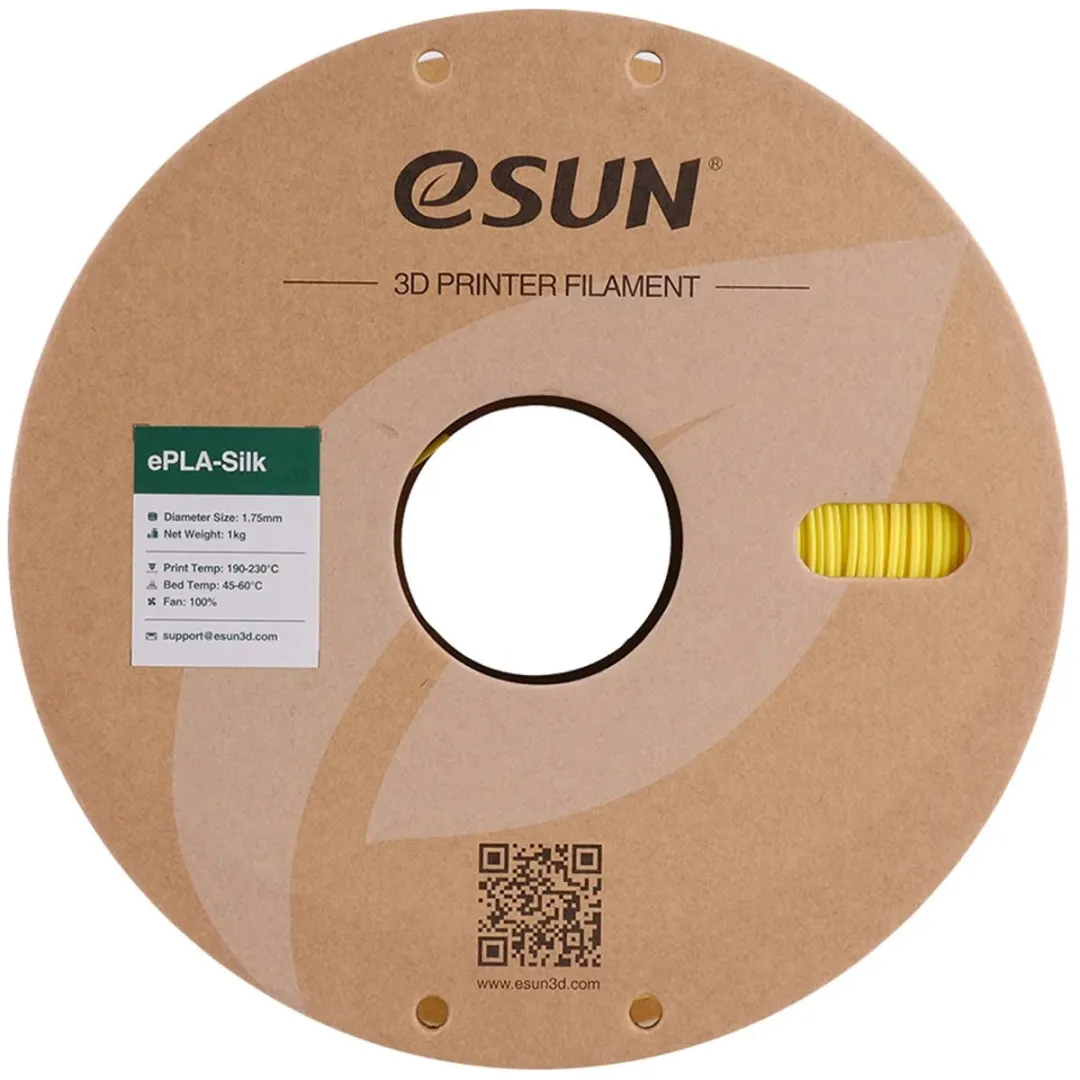 ESUN ePLA-Silk Geel 1.75mm 3D Filament - 1 kg