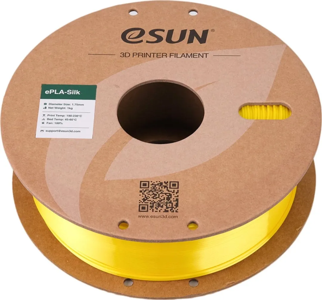 ESUN ePLA-Silk Geel 1.75mm 3D Filament - 1 kg