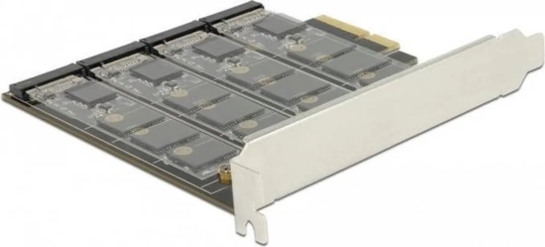 Delock 89888 PCIe Kaart 4x M.2 Key B Intern SATA