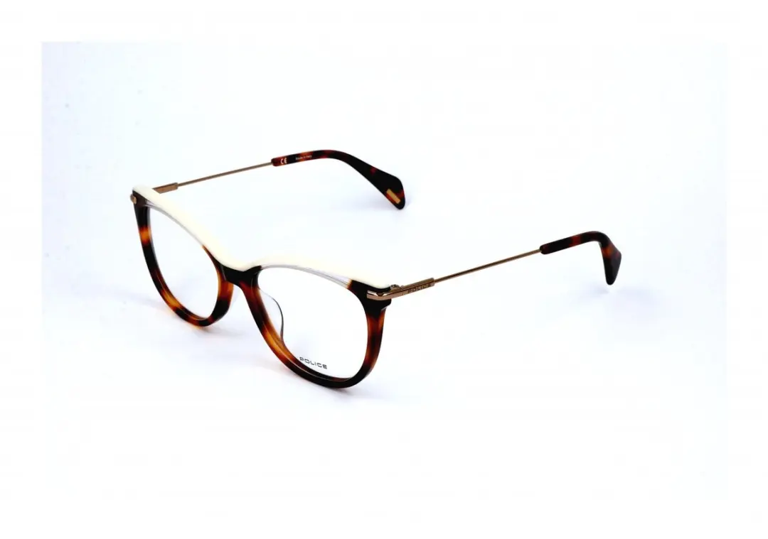 Police VPL505V Shiny brown havana 53/16/140 WOMAN Brilmonturen