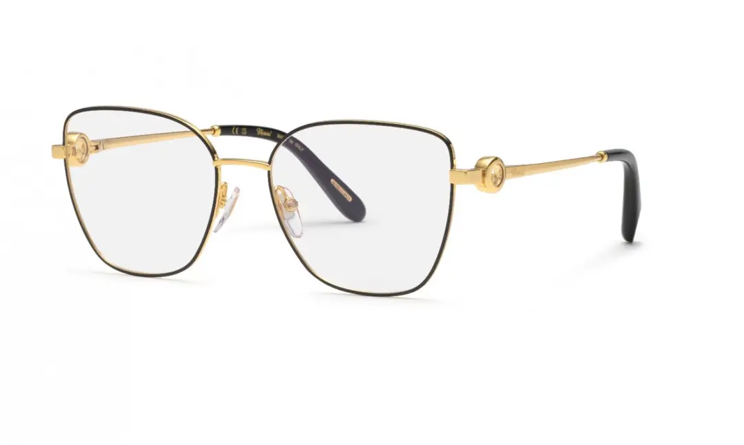 Chopard VCHL59S Oro giallo+nero lucido 54/17/135 WOMAN Brilmonturen