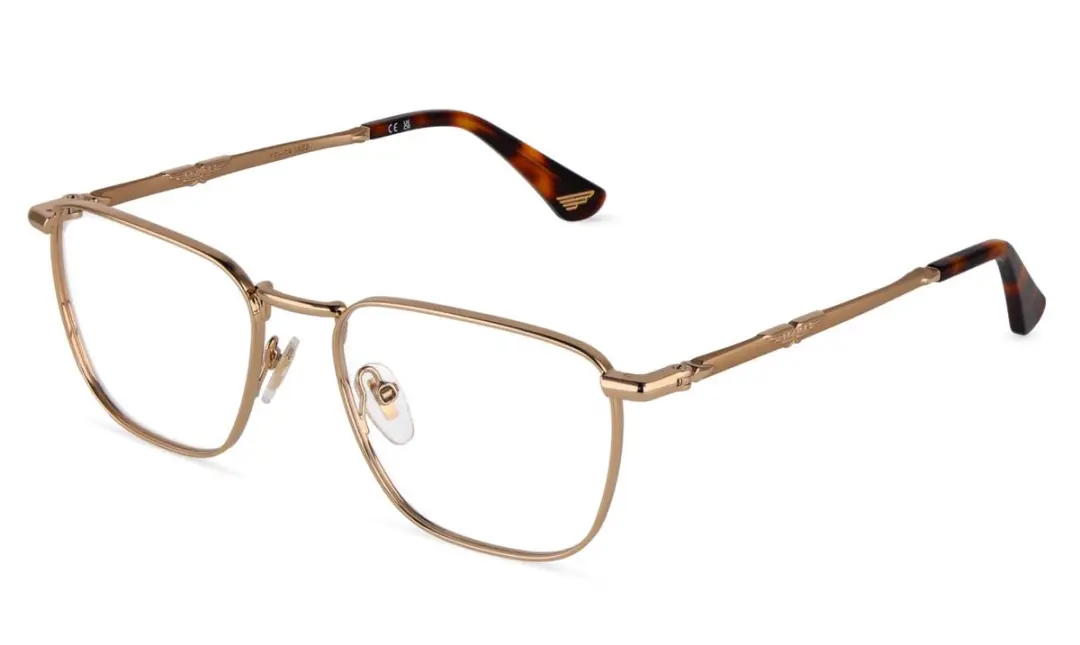 Police VPLU62 Oro rose' lucido c/parti sabbiate/satin/ 55/18/145 MAN Brilmonture