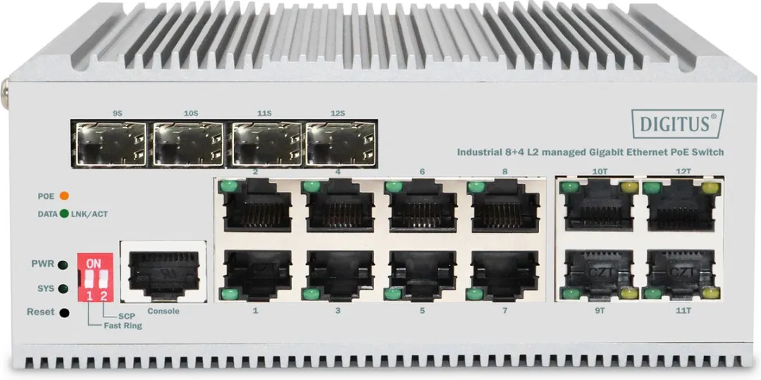 Digitus DN-651139 Managed Netwerkswitch 8x PoE - 24 Gbps - Grijs