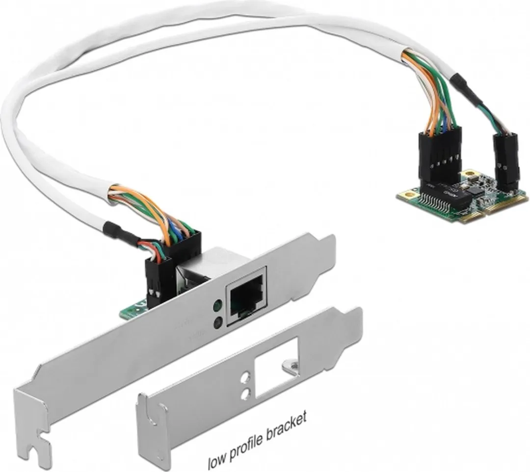 Delock Mini PCIe I/O 1x RJ45 Gigabit LAN - Zwart
