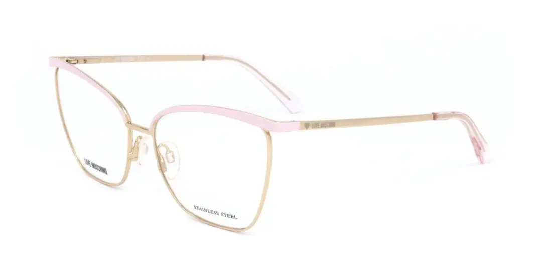 Love Moschino MOL596 Gold pink 56/15/140 WOMAN Brilmonturen